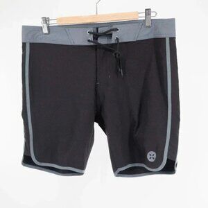 Level Six Women s  board shorts Swim Shorts Black & Gray 10